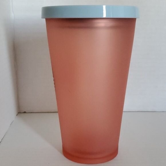 16 Oz Starbucks Coffee 2019 Summer Grande Red FROSTED Cold Cup Travel Tumbler - Picture 5 of 14